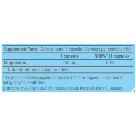 BIOTECH USA Magnesium + Chelate - 60 caps 